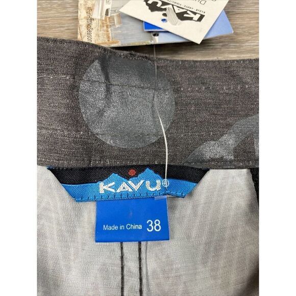 Kavu Mens Dunk Tank Board Shorts Stripe Shadow Size 38 Gray Quick Dry - Picture 6 of 11